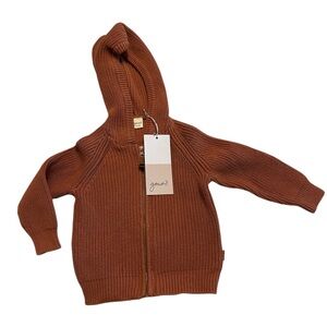 NWT Goumi Rust Knit Hoodie